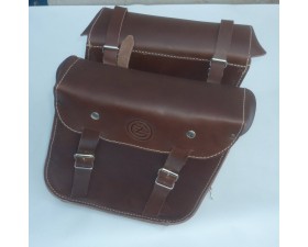 BRAŠNY PÁR -  PRO JAWA KÝVAČKA + PANELKA  - (ČESKÁ VÝROBA - NEJLEPŠÍ KVALITA) - HNĚDÉ + VYRAŽENO LOGO ČZ